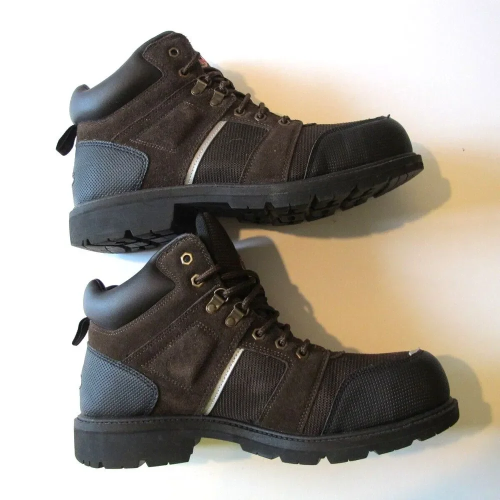 Brahma Men's Steel Toe Work Safety Boots Brown ASTM F2413-11 Size‎ 13